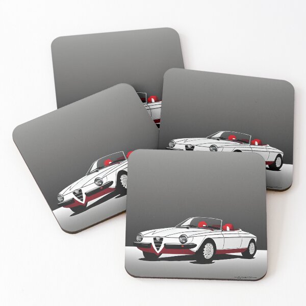 Item preview, Retro sports car: The epitome of Italian style - white red - roadster designed and sold by pixelatedworld.