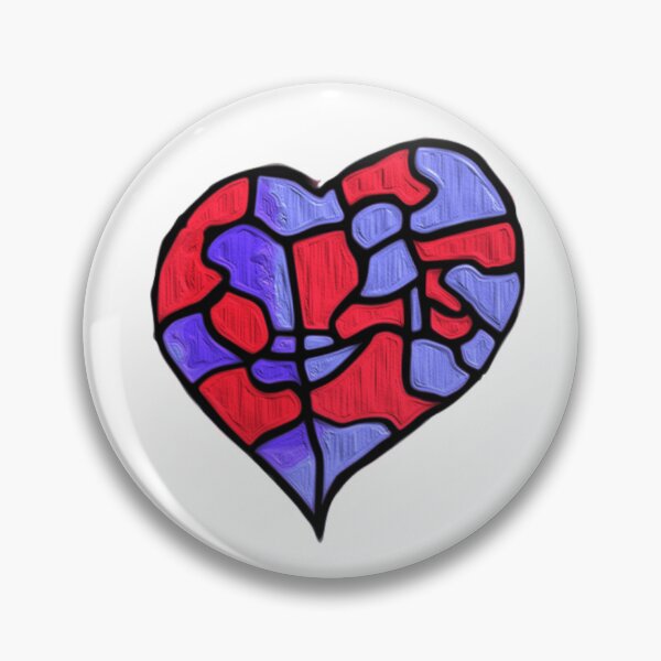 Item preview, Valentines Day Heart Jigsaw oil texture  designed and sold by Coffeemerc117.