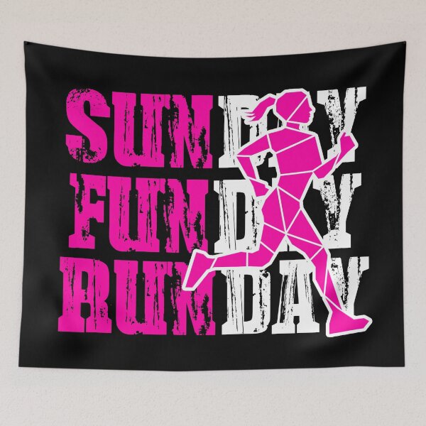Item preview, SUNDAY, FUNDAY, RUNDAY PINK RUNNER WOMEN designed and sold by the Zarock Shop.