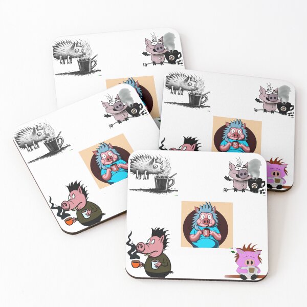 Item preview, COFFEE HOG STICKER PACK OF 5 designed and sold by unclejab.