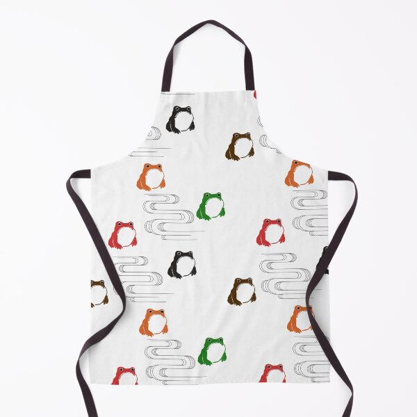 Item preview, Japanese Frogs Watercolor Pattern, Multicolor on White designed and sold by MadfishDesigns.