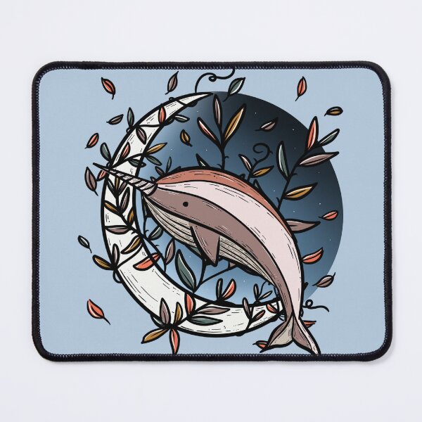 Item preview, Narwhal Jumping Over the Moon designed and sold by MoonlightMoth.