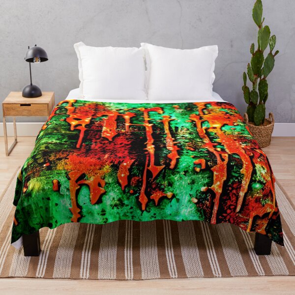 Item preview, Grungy black, orange, green, abstract, vintage design designed and sold by marvin barth.