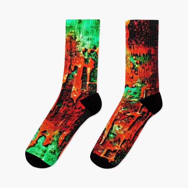 Item preview, Grungy black, orange, green, abstract, vintage design designed and sold by marvin barth.