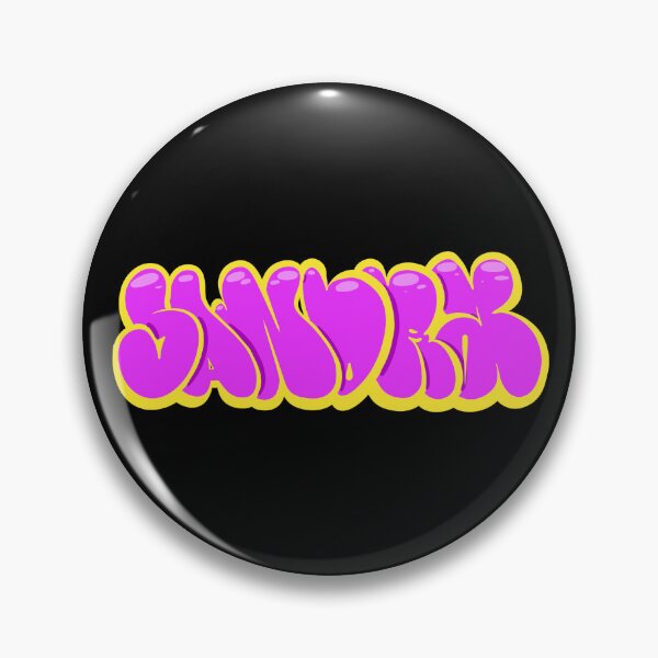 Item preview, Pink Sandra Name Tag designed and sold by ArtByNabes.