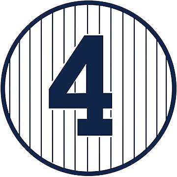 Lou Gehrig Retired Number Sticker New York 4 