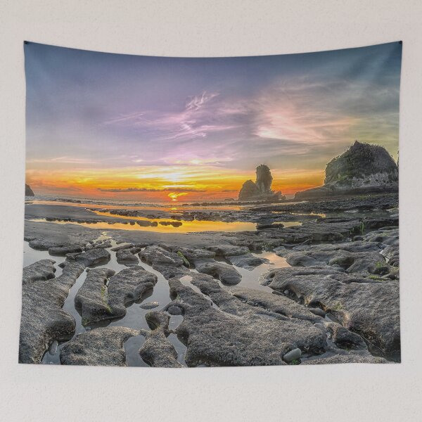 Item preview, Just before sunset on Motukiekie Beach in Greymouth, New Zealand  designed and sold by Lena Owens at OLena Art..
