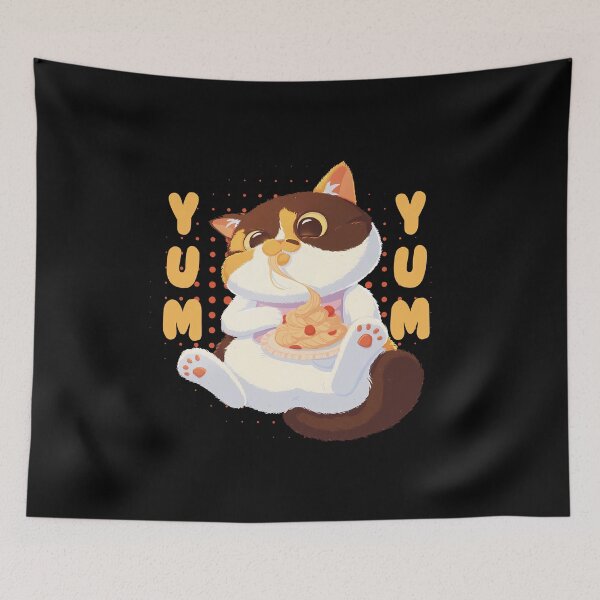 Item preview, Cute Cat Eating Spaghetti - Funny Animal designed and sold by Payzah.