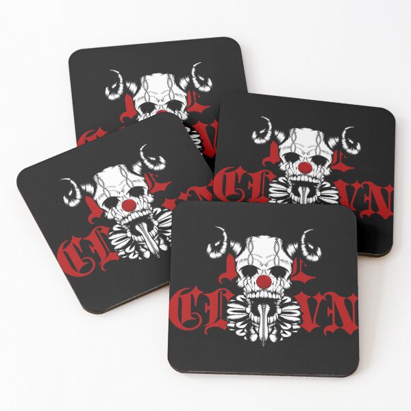 Item preview, Skull red nose clown with horns. designed and sold by DrawbyRakElle.