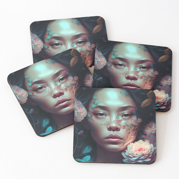 Item preview, A Vision of Beauty: A Woman and Flowers designed and sold by RobotBeardShop.