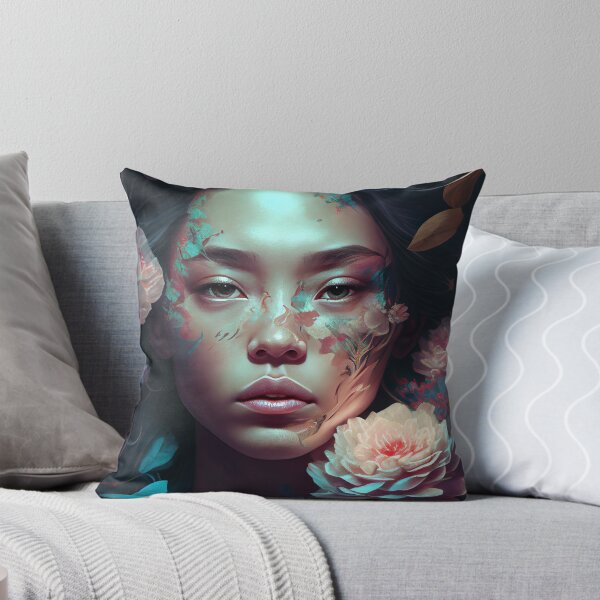 Item preview, A Vision of Beauty: A Woman and Flowers designed and sold by RobotBeardShop.