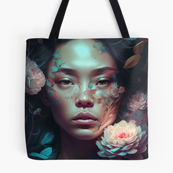 Item preview, A Vision of Beauty: A Woman and Flowers designed and sold by RobotBeardShop.