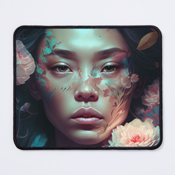 Item preview, A Vision of Beauty: A Woman and Flowers designed and sold by RobotBeardShop.