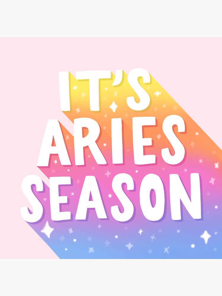 Aries Season Sparkly Rainbow Type