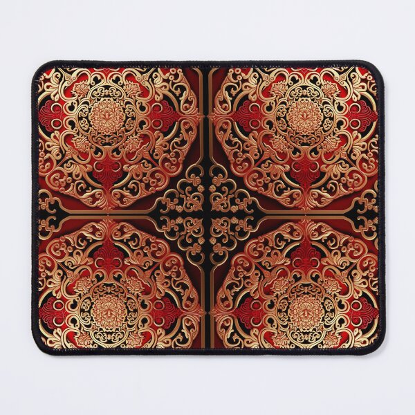 Item preview, New Year Chinese Art Pattern Print VII - Red and Gold Oriental Design Lovers designed and sold by thearttist.