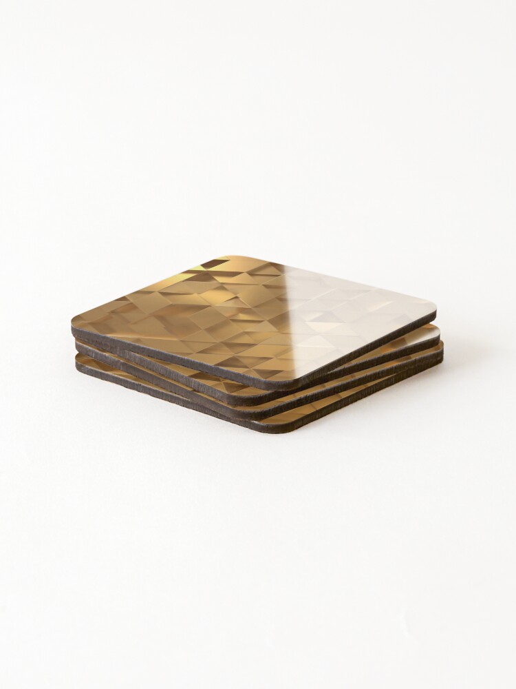 Thumbnail 4 of 5, Coasters (Set of 4), Gold Pattern designed and sold by Cordialpress.