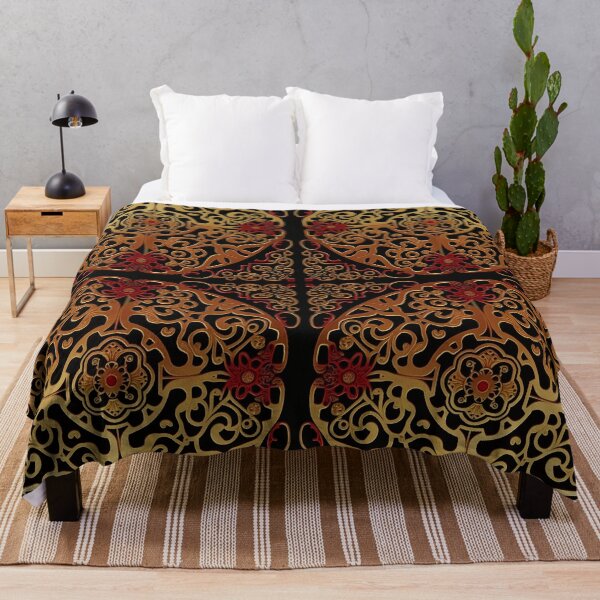 Item preview, New Year Chinese Art Pattern Print VIII - Red and Gold Oriental Design Lovers designed and sold by thearttist.