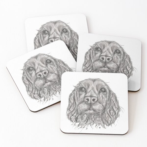 Item preview, Cocker Spaniel pencil drawing designed and sold by Gabrilla.