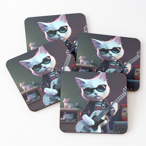 Item preview, Gato roquero - Arte digital moderno designed and sold by Ai-michiart.