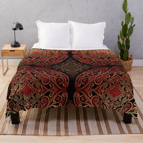 Item preview, New Year Chinese Art Pattern Print IX - Red and Gold Oriental Design Lovers designed and sold by thearttist.