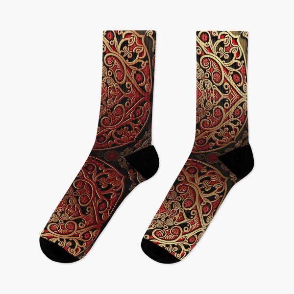 Item preview, New Year Chinese Art Pattern Print IX - Red and Gold Oriental Design Lovers  designed and sold by thearttist.