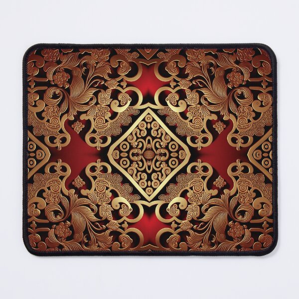 Item preview, New Year Chinese Art Pattern Print X - Red and Gold Oriental Design Lovers designed and sold by thearttist.