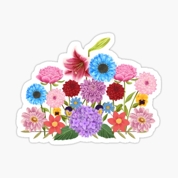 Wild flower shirt Sticker