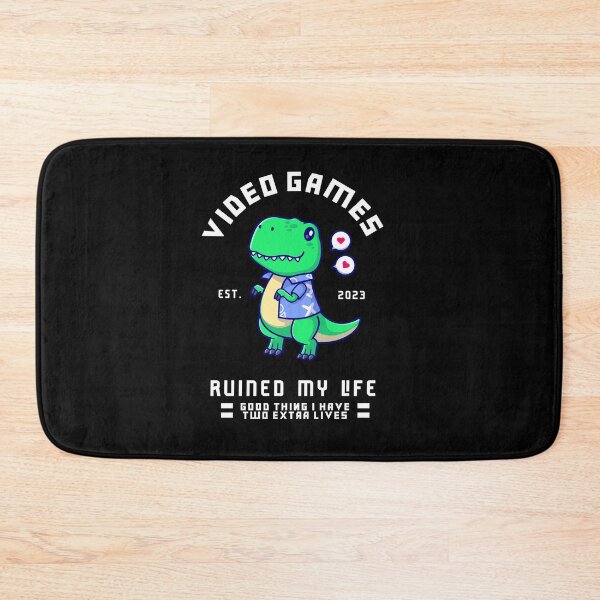 Item preview, Video games ruined my life - cute dinosaurus designed and sold by ALIENATIVED.