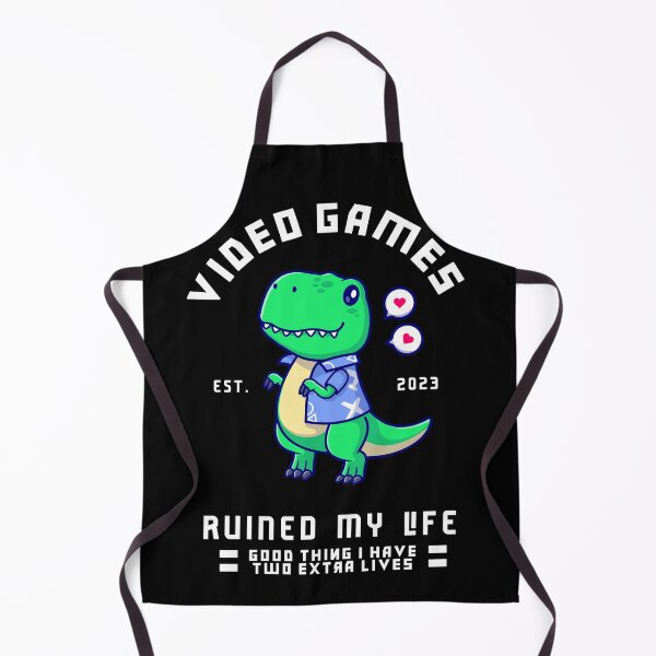 Item preview, Video games ruined my life - cute dinosaurus designed and sold by ALIENATIVED.