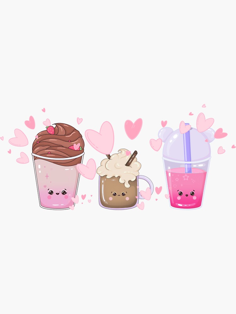 Thumbnail 3 of 3, Sticker, Cute coffee and tea designed and sold by ikaponStore.