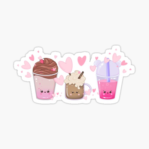Cute coffee and tea Sticker