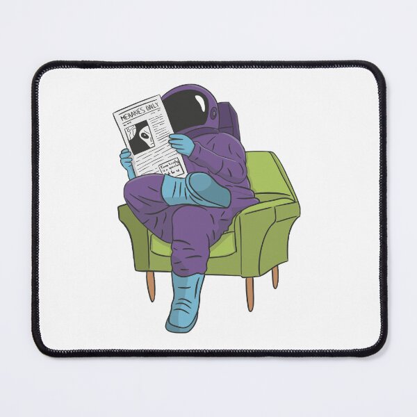 Item preview, Astro reading newspaper about aliens designed and sold by Amalucka.