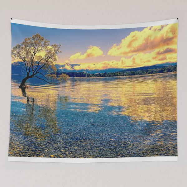 Item preview, A willow tree in autumn in Wanaka, New Zealand  designed and sold by Rocky Mountain Artistry.