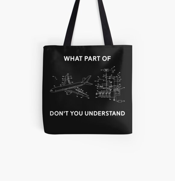Divertida Ingeniería Aeroespacial Bolsa estampada de tela