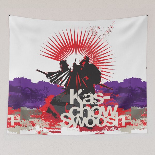Item preview, Kas-chow Swoosh | Samurai Fighting | Japanese Graphic Art designed and sold by skewdart.