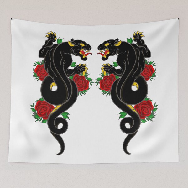 Item preview, Black Panter & Roses designed and sold by NomadaArtshop.