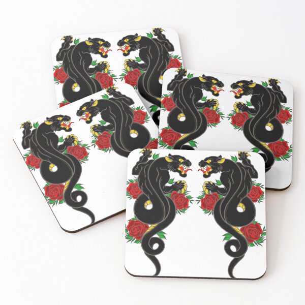 Item preview, Black Panter & Roses designed and sold by NomadaArtshop.