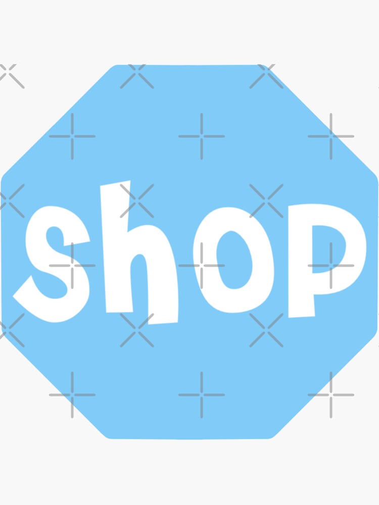 Stop Sign Blue" Sticker for Sale by kxtelyng Redbubble