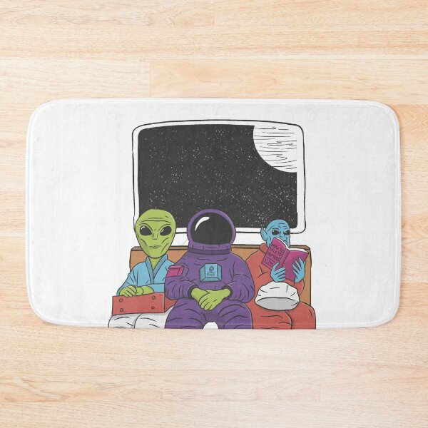 Item preview, Astronaut Sitting Together with Two Aliens designed and sold by Amalucka.