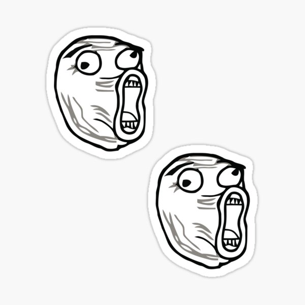 Rage Face meme Sticker for Sale by Aiden93