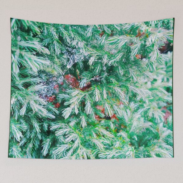 Item preview, Fir tree covered with drops of rain designed and sold by helenkaiy.