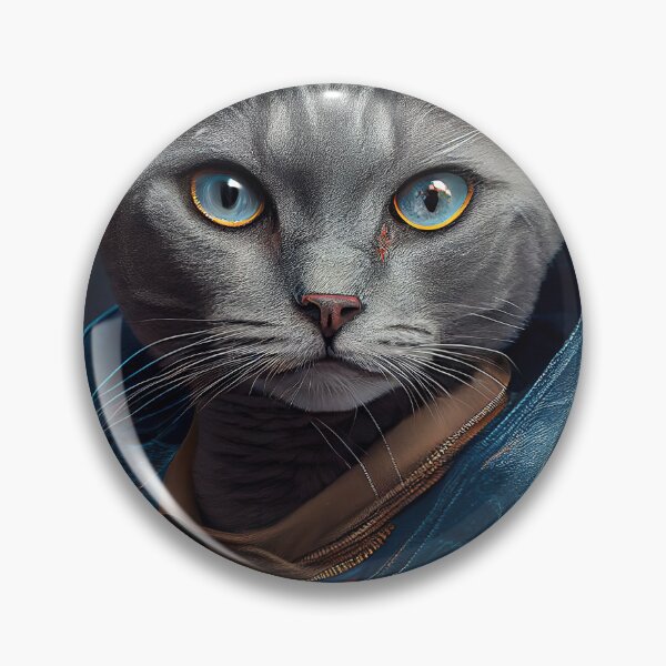Item preview, Burmilla female wears a leather jacket Cat Breed Portrait designed and sold by Nalaxation.