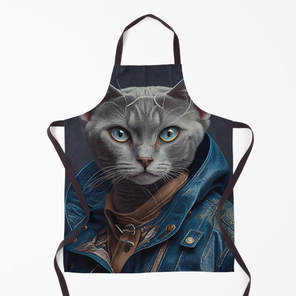 Item preview, Burmilla female wears a leather jacket Cat Breed Portrait designed and sold by Nalaxation.