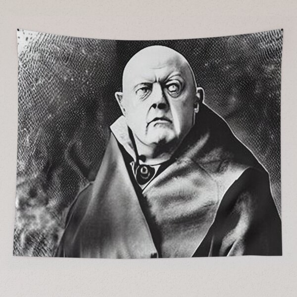 Item preview, Aleister Crowley The Great Beast of Thelema Black and White Drawing as Old Wizard designed and sold by Ataraxia  Apparel.