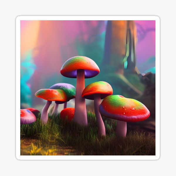 Colorful Mushrooms Art Board Print for Sale by AnastasiaDesign