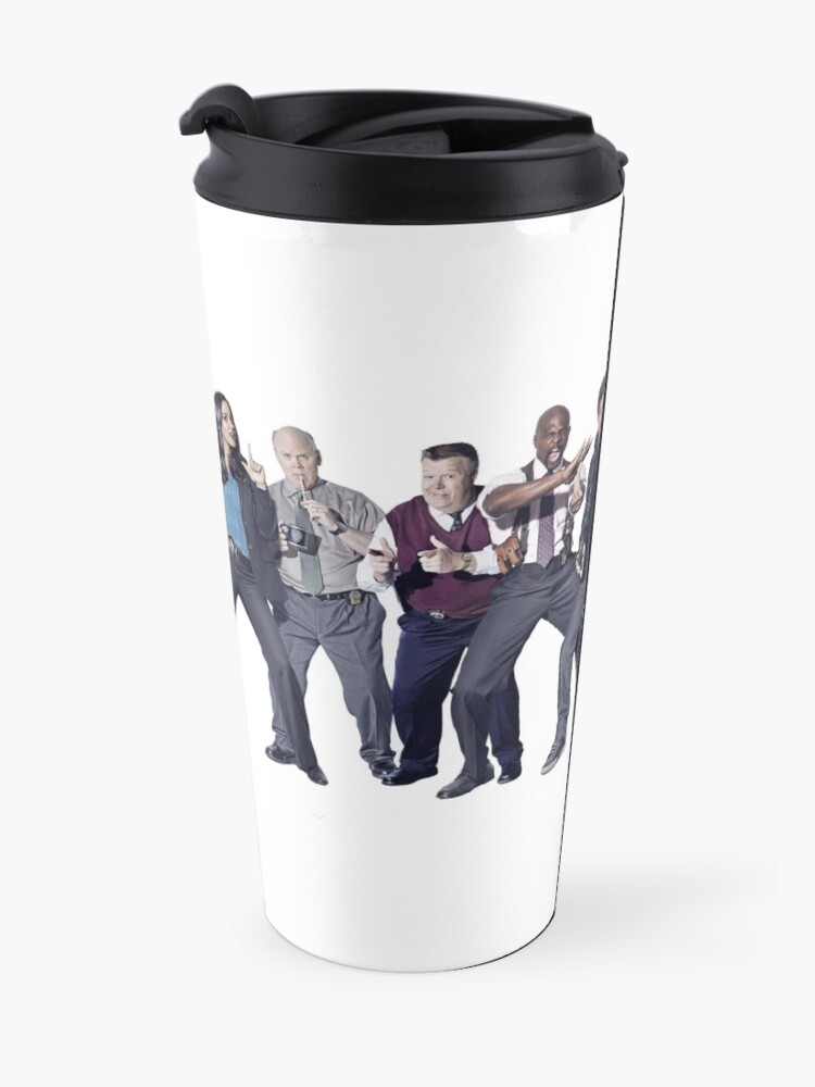 "Brooklyn 99 Cast" Travel Coffee Mug for Sale by lorih96 Redbubble