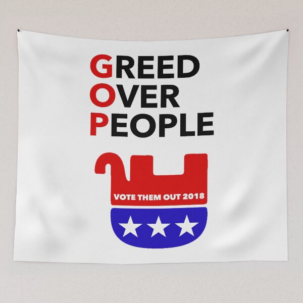 Item preview, GOP - Greed Over People designed and sold by Thelittlelord.