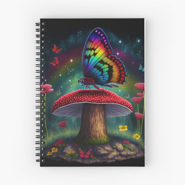 Item preview, Magical Rainbow Butterfly on Mushroom designed and sold by MyMagicalPlace.