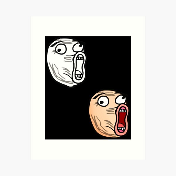 Depressed Sad Troll face MEME | Metal Print