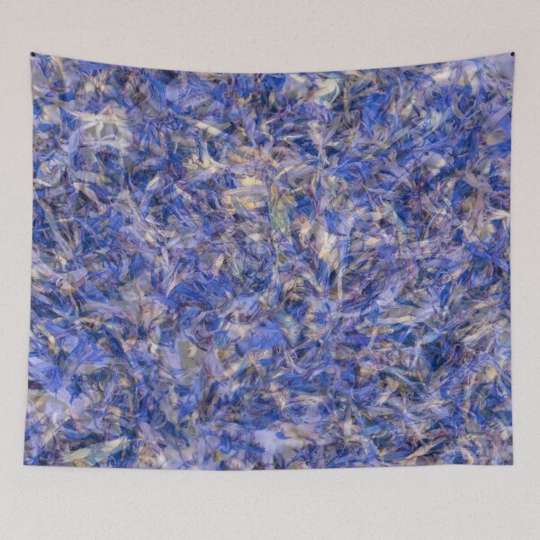 Item preview, Dried Flower Art Featuring Cornflower Blue Flower Petals designed and sold by Flowerartlovers.